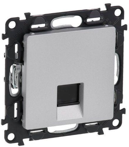 Розетка компьютерная без рамки Legrand Valena Life 1-м. RJ45 5e алюминий картинка
